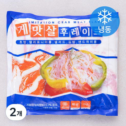프레머스 게맛살 후레이크 (냉동), 1kg, 2개