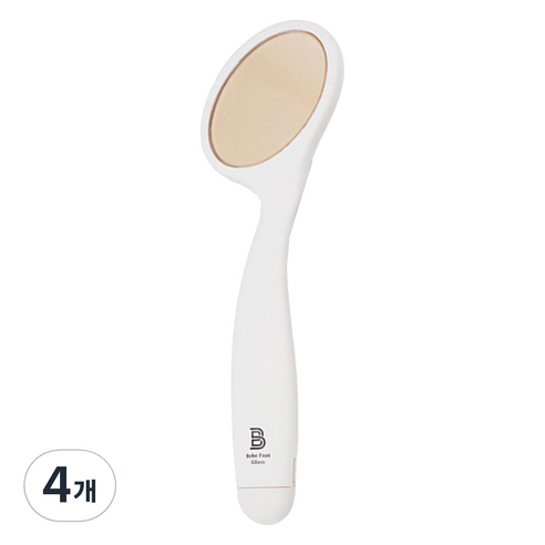 베베풋글라스 시즌7 네일 샤이너 내품 양면 발 각질 제거기 화이트, 4개, 1개입