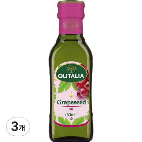 올리타리아 포도씨유, 250ml, 3개