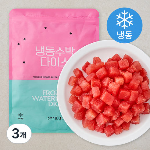 스위트컵 수박 다이스 (냉동), 3개, 1kg