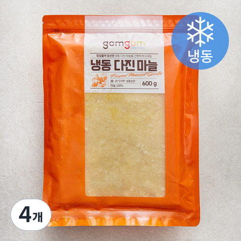 곰곰 다진마늘 (냉동), 600g, 4개