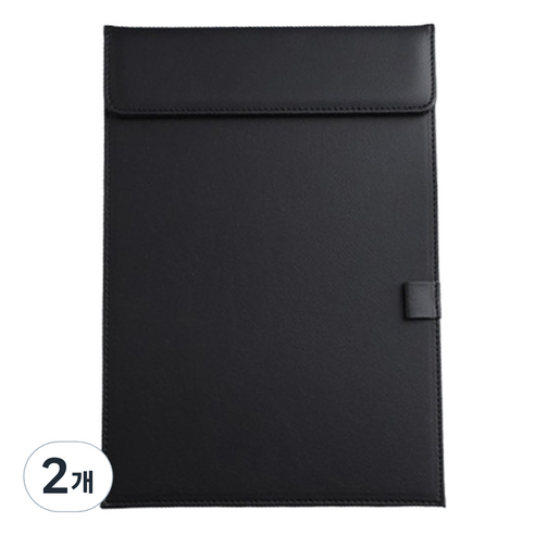 알로데 문서 폴더 패드 마그네틱 클립보드 18 x 26.5 cm, A02 블랙, 2개