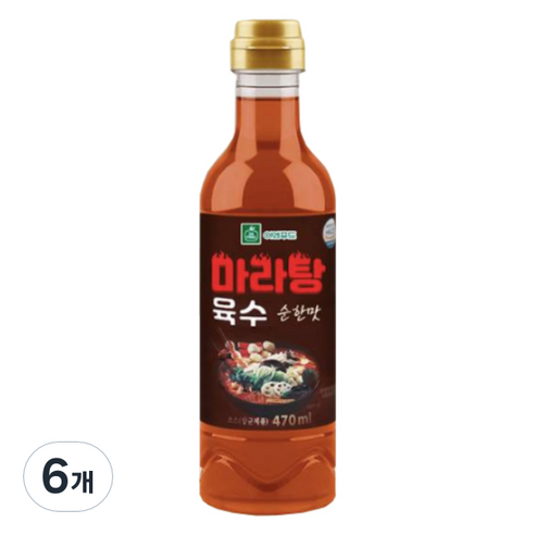 이엔푸드 마라탕 육수 순한맛, 6개, 470ml