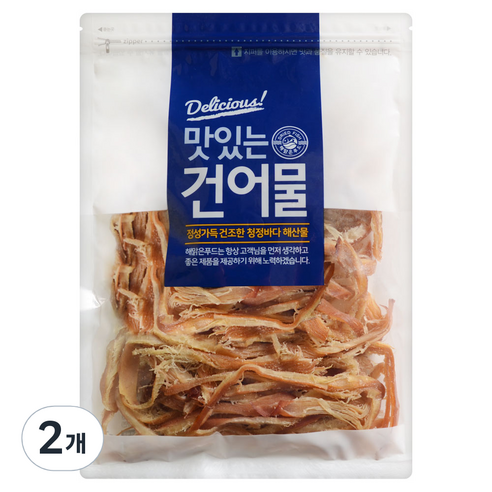 해맑은푸드 바베큐 조미오징어, 300g, 2개