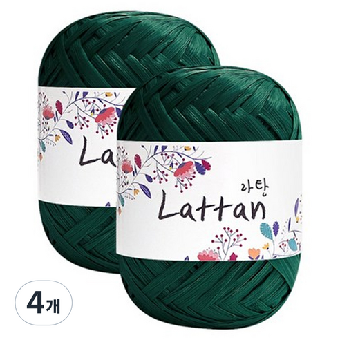 yarna 라탄 2볼 라피아실 40g, 34번(반유광), 4개