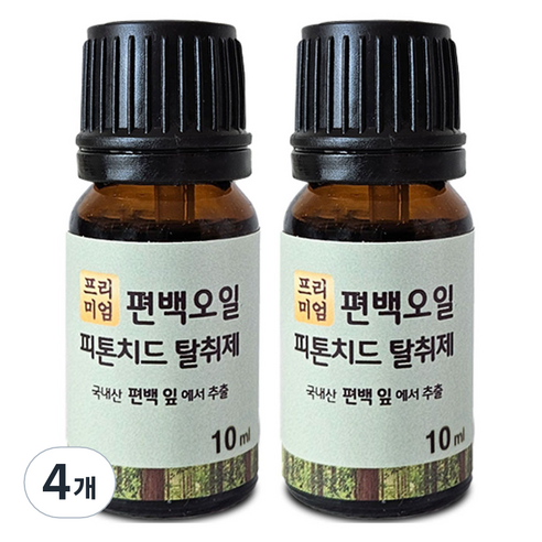 편백아트 프리미엄 편백오일 피톤치드 탈취제, 10ml, 4개