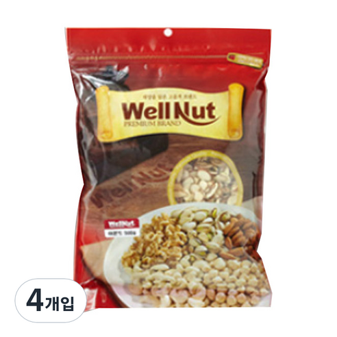 웰넛 자연두레 아몬드슬라이스, 500g, 4개