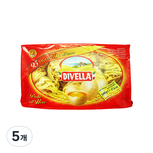 디벨라 딸리아뗄레 계란 파스타, 500g, 5개