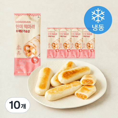 [로켓프레시] 고고단 떡마리 로제닭가슴살 (냉동), 100g, 10개, 1개입