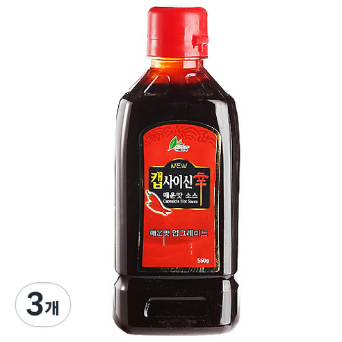 [이슬나라] 캡사이신 소스, 550g, 3개