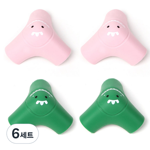 엘로시오 공룡 코너보호대 그린 2p + 핑크 2p, 6세트, 그린 + 핑크