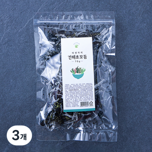 바다가 차린 식탁 5가지 건해초 모듬, 70g, 3개