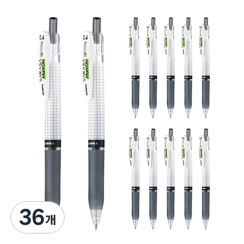 제브라 사라사 마크온 젤잉크펜 0.4mm, 블랙, 36개