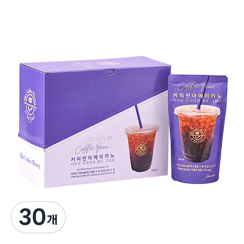 커피빈 아메리카노 파우치 커피, 230ml, 30개