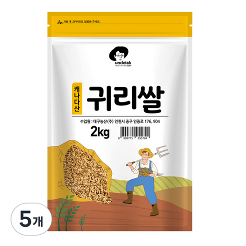엉클탁 캐나다산 귀리쌀, 2kg, 5개