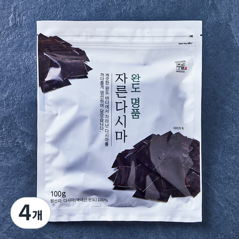 주일 완도 명품 자른다시마, 4개, 100g
