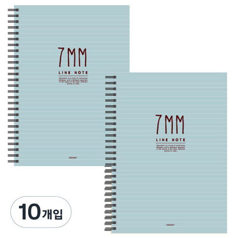 톡톡팬시 7mm라인 스프링노트, 민트, 10개입