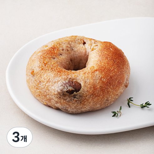 도제식빵 무화과 호두 베이글, 130g, 1개입, 3개