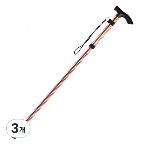 조인메이드 접이식 지팡이, 브라운, 3개