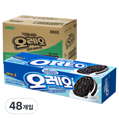 동서 오레오 마일드스위트, 100g, 48개입