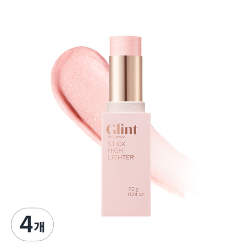 Glint 스틱 하이라이터 7g, 로지 문, 4개