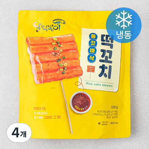 달떡볶이 쫄깃바삭 떡꼬치 (냉동), 330g, 4개