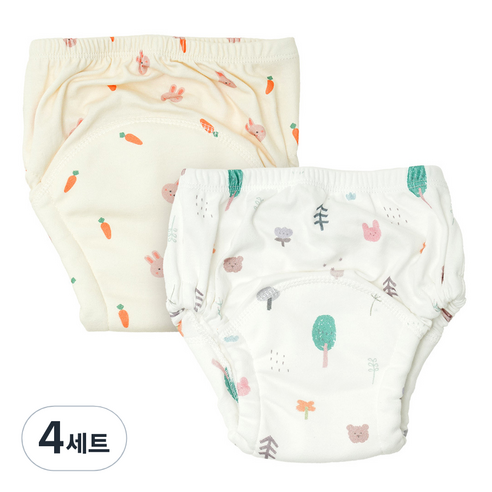 아띠래빗 유아용 순면 6중 배변훈련팬티, 8개, 토끼, 숲