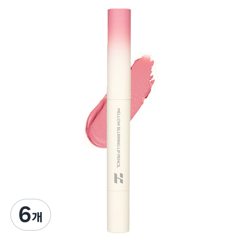 홀리카홀리카 멜로우 블러링 립펜슬 1.3g, 03 피오니솝, 6개