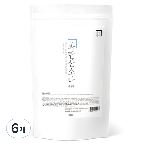 살림백서 과탄산소다, 3kg, 6개