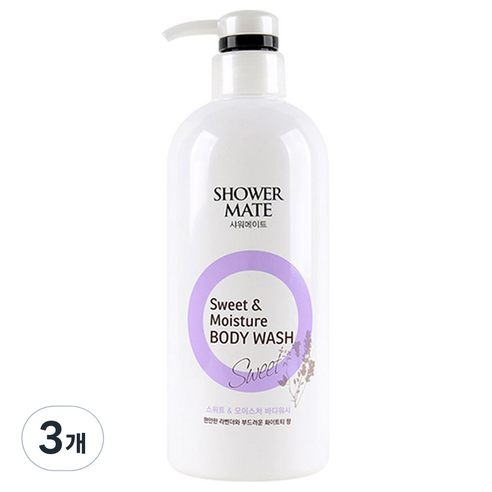 샤워메이트 스위트 모이스처 바디워시 꽃향, 750ml, 3개