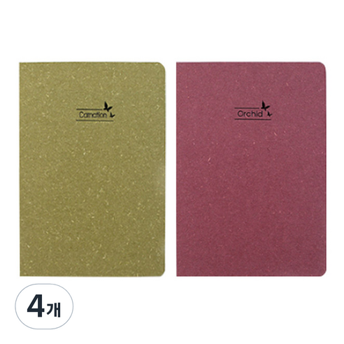 영아트 Warm FLOWER 디자인노트, 랜덤 발송, 4개