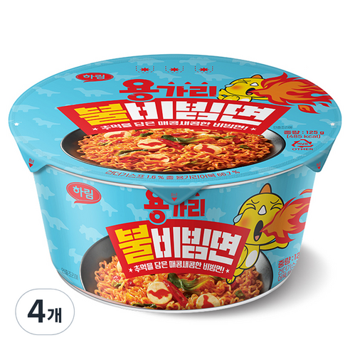 하림 용가리 불비빔면 컵 125g, 1개