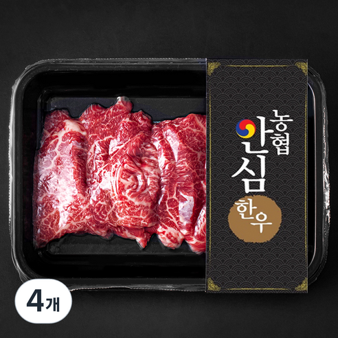 농협안심한우 살치살 1등급 구이용 (냉장), 200g, 4개