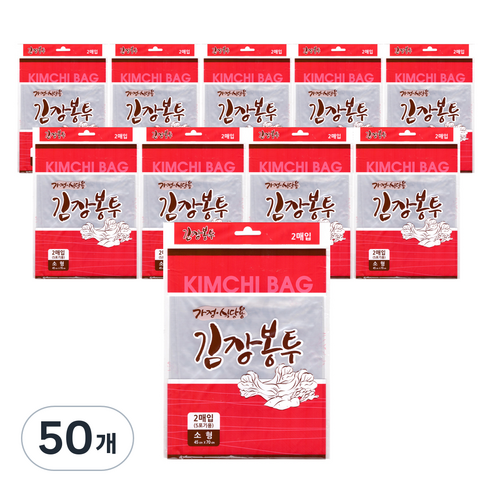킹스봉 가온누리비닐 김장봉투 2p, 소형(약5포기), 50개