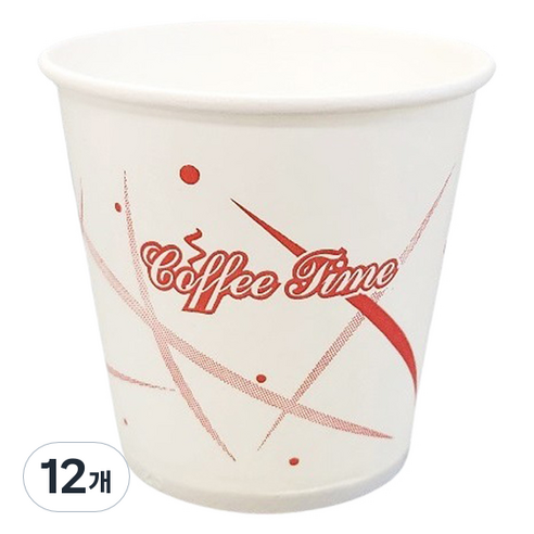 생활을그리다 인쇄 커피타임 종이컵 185ml, 12개, 50개입