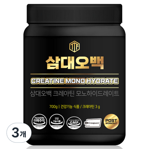 뉴트리커먼 삼대오백 크레아틴 모노 하이드레이트, 700g, 3개