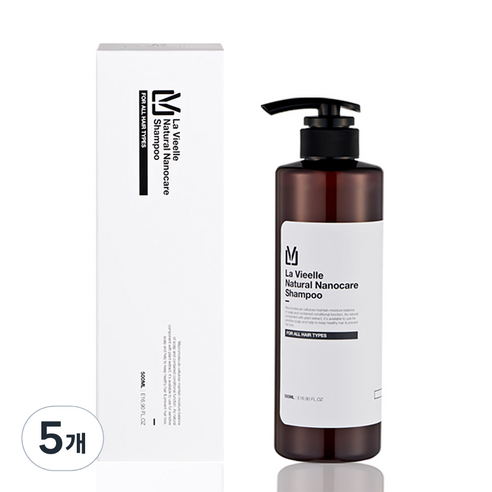 라비엘르 내추럴 나노케어 약산성 저자극 임산부 온가족샴푸, 5개, 500ml