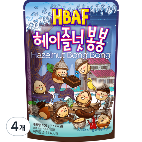 바프 헤이즐넛 봉봉, 100g, 4개