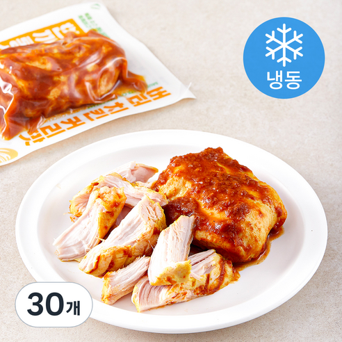 한끼통살 버터 치킨 커리맛 닭가슴살 (냉동), 100g, 1개입, 30개