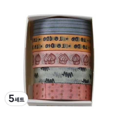 데일리네스트 깔끔한 마스킹테이프 세트, 타입 6, 5세트