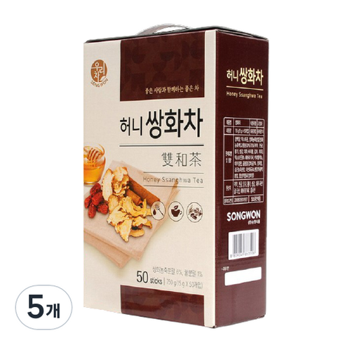 우리차 허니쌍화차 분말 50개입, 15g, 50개, 5개