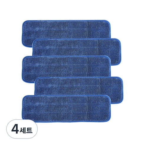 에이클린 극세사 밀대용 리필패드 블루 고급 루프, 4세트