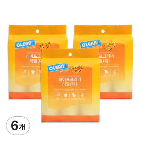 크린아이 강력 테이프크리너 리필 3p, 6개