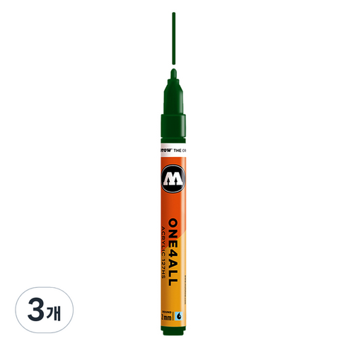 모로토우 원포올 아크릴 마카 2mm 127HS 145 future green, 3개