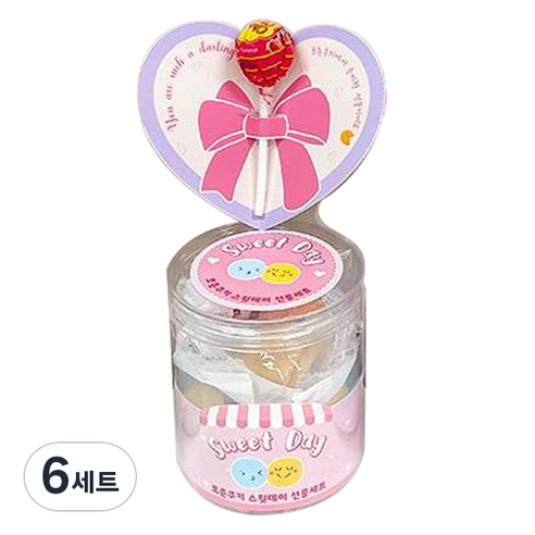포춘쿠키 스윗데이 쿠키 5p + 사탕 선물세트 25g 랜덤발송, 6세트, 쿠키 5p + 사탕 + 엽서 + 슬립지
