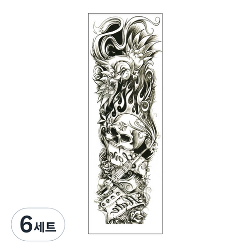 파티복닷컴 긴팔 타투스티커 MB-25, 6세트