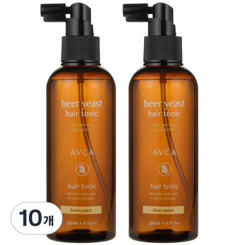 아브카 두피케어 탈모증상완화 맥주효모 헤어토닉, 200ml, 10개