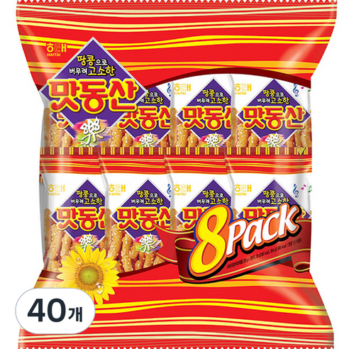 맛동산 해태제과 오리지널 미니팩, 38g, 40개