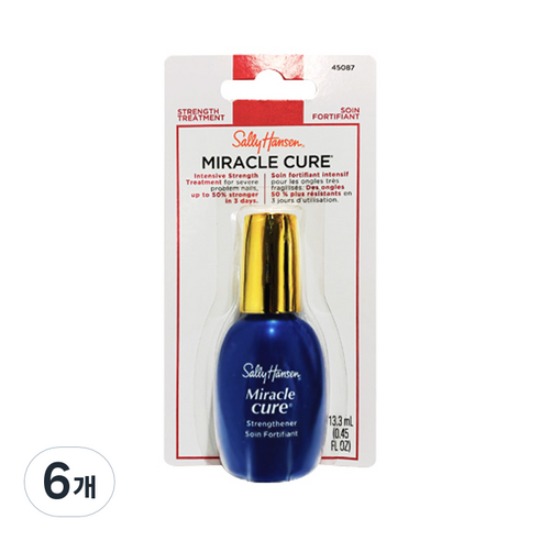 샐리한센 미라클 큐어 손톱 강화제, 13.3ml, 6개