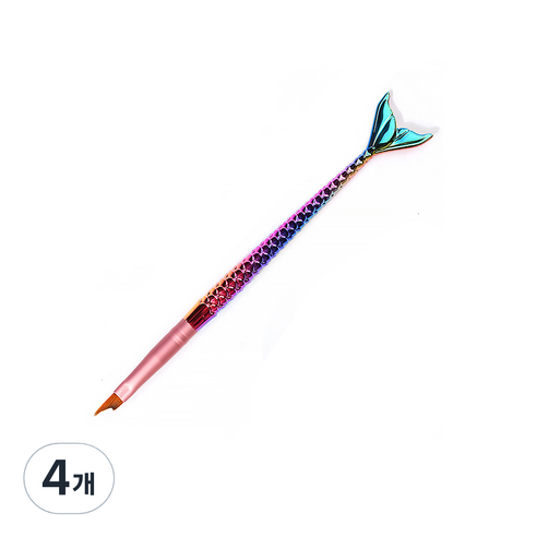 DM 알럽뷰 네일아트 인어브러쉬, 02블루인어, 4개